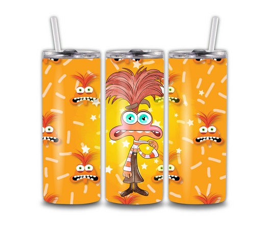 Anxiety 20oz Straight Tumbler Wrap 300 DPI High Quality PNG Image