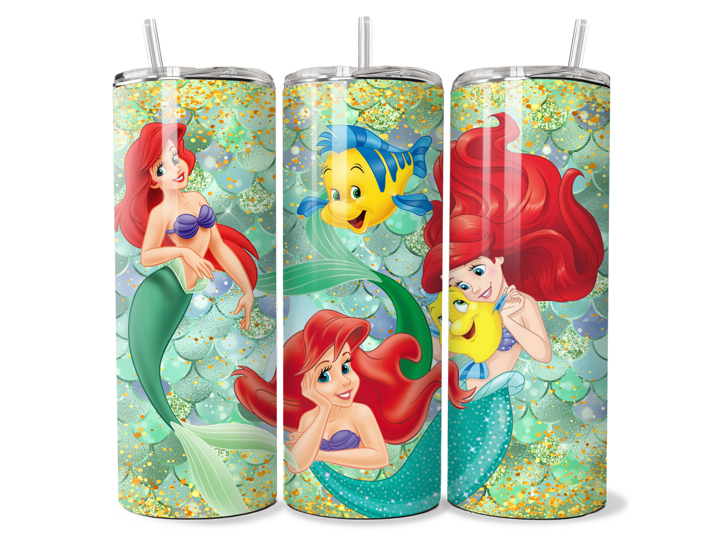 Ariel Princess, Mermaid 20oz Stainless Steel Tumbler