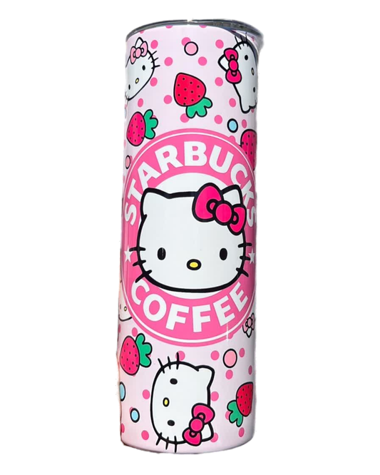 Hello Kitty Cute Strawberry Pink 20oz Stainless Steel Tumbler