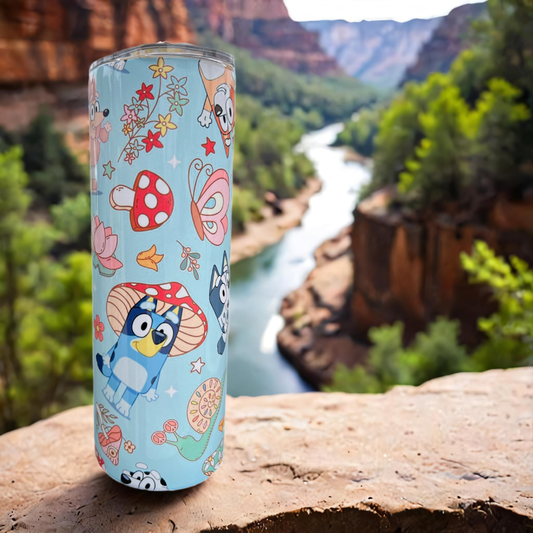 Cute Groovy Bluey 20oz Stainless Steel Tumbler